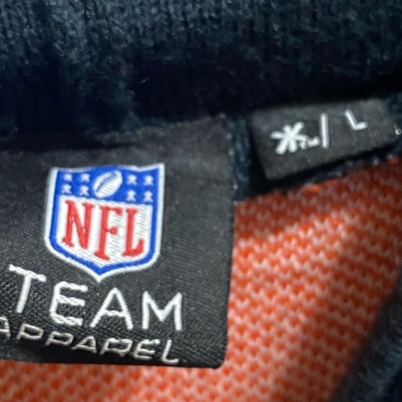 NFL Vintage Chunky Big Logo 1920 CHICAGO BEARS Knit Hoodie Size Large Gorpcore - Picture 3 of 10